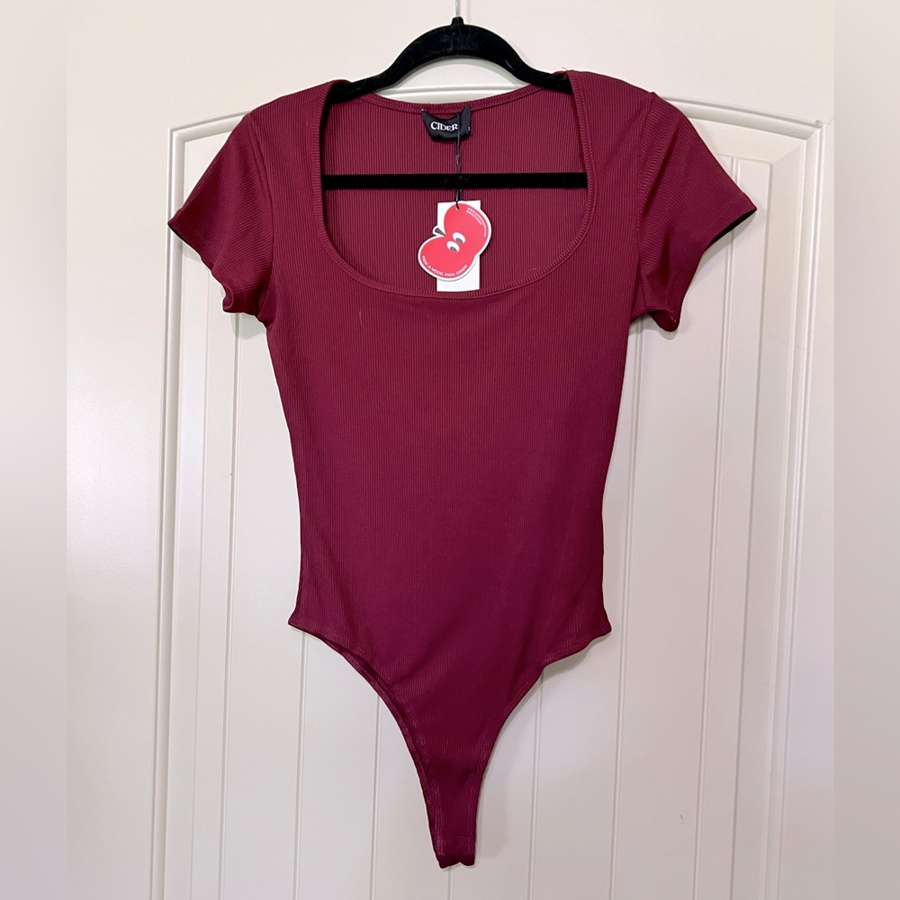 Cider Square Neck Ribbed Bodysuit